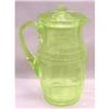 Image 1 : Pale Green Depression Glass Covered Pitcher #1666071