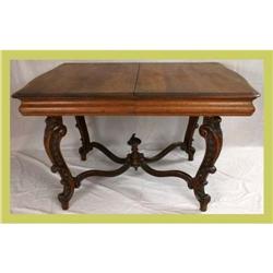 Antique Louis XV Dining Table Carved Liege #1666317