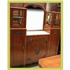 Image 1 : Art Deco Buffet Carved Double Vitrine Mahogany #1666334