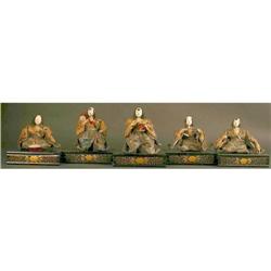 Rare Set of 5 18th Century Japanese Musicians #1666587