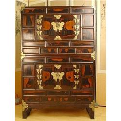 Early 19th C. 2 Unit Persimmon Butterfly Chest #1666589