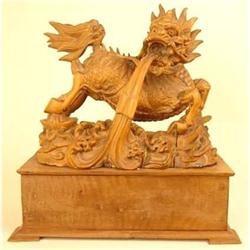 Large Japanese Okimono Sculptureof Kirin #1666603