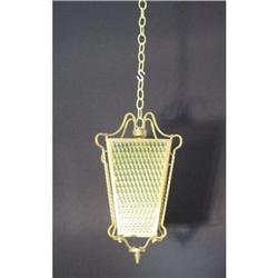 brass with amber glass lantern #1666617