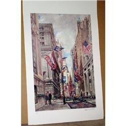 Kamil Kubik, Wall Street, Signed Serigraph #1666630