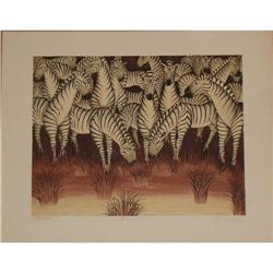 Gustavo Novoa, Plum River, Signed Lithograph #1666631