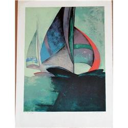 Claude Gaveau, Spinnaker, Signed Litho #1666633