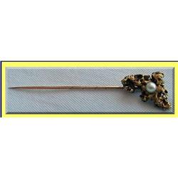 PEPITE GOLD TIE PIN - LALIQE FOREMAN BRIANCON #1666747