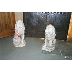 Pair of Faience Lions #1666752