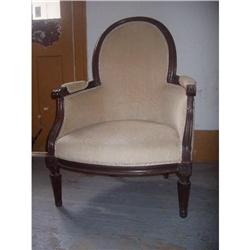 18th c French Louis XVI chauffeule fireside arm#1666759