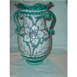 ITALIAN MAJOLICA TWO HANDLE VASE #1666776