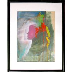 ORIG PAINTING ABSTRACT PORTRAIT OF A LADY #1679789