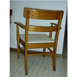 Vintage Oak Captains Game Chair Set of 4 #1680224