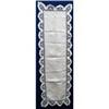 Image 1 : LINEN RUNNER W/EMBROIDERY&LACE #1689436