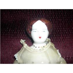 Ruth Gibbs White China 13  Doll Brown Hair #1689614