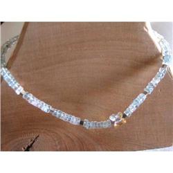 Aquamarine/Sterling butterfly anklet #1689714