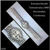 Image 1 : CZECH VINTAGE RHINESTONE BRACELET CJ-54 #1689939