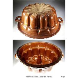 BEAUTIFUL ANTIQUE REDWARE MOLD PT61 #1689963