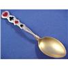 Image 1 : Sterling silver ENAMELED BRIDGE CARD SUIT Spoon#1689985