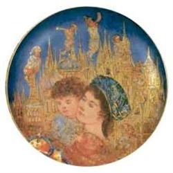 Holiday Joy  porcelain plate Hibel Holiday  #1690075