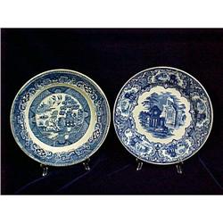 Petrus Regout Plates, "Abbey" and "Willow" #1690097