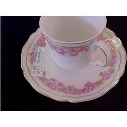 Set 6 Transfer Rose Demitase cups and saucers #1690122