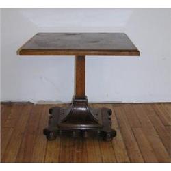 Beautiful oak pedestal end table #1690189
