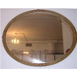 Gold Oval Antique Mirror #1690191