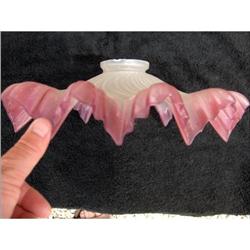 Frilled Cranberry Glass Shades c1920 #1690228