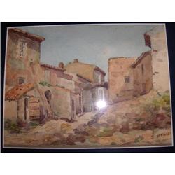 French Watercolour Signed F.Peti 1903 #1690231