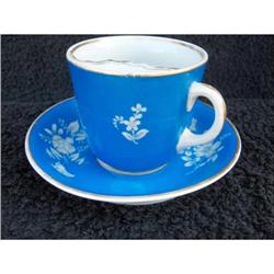 French Moustache Cup and Saucer C1900 #1690239
