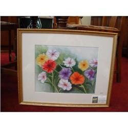 Original Watercolor /Mixed Colored Flowers #1690244