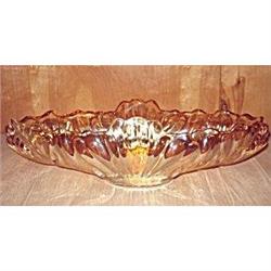 Large Peach Opalescent Art Glass Centerpiece #1690309