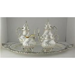 Marvelous Parcel Gilt Sterling Silver Tea Set #1690330