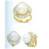 Image 1 : 14K Gold Ring and Earrings Set #1690393