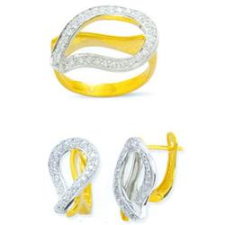 14K Gold Ring and Earrings Set #1690397