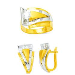 14K Gold Ring and Earrings Set #1690399