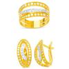 Image 1 : 14K Gold Ring and Earrings Set #1690409