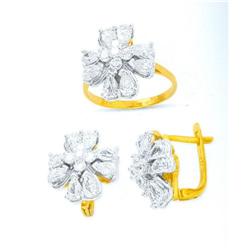 14K Gold Ring and Earrings Set #1690429