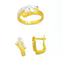 14K Gold Ring and Earrings Set #1690432