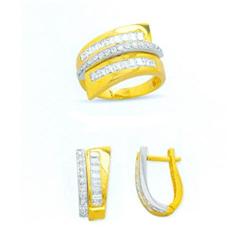 14K Gold Ring and Earrings Set #1690435