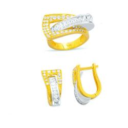 14K Gold Ring and Earrings Set #1690440