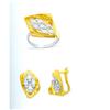 Image 1 : 14K Gold Ring and Earrings Set #1690445