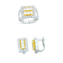 14K Gold Ring and Earrings Set #1690446