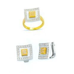 14K Gold Ring and Earrings Set #1690447