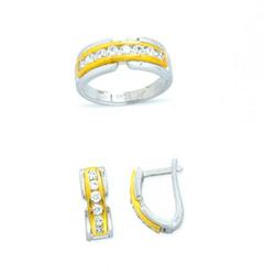 14K Gold Ring and Earrings Set #1690449