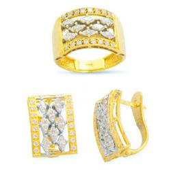 14K Gold Ring and Earrings Set #1690464