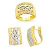 Image 1 : 14K Gold Ring and Earrings Set #1690464