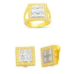 14K Gold Ring and Earrings Set #1690466