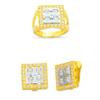 Image 1 : 14K Gold Ring and Earrings Set #1690466