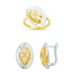 14K Gold Ring and Earrings Set #1690468
